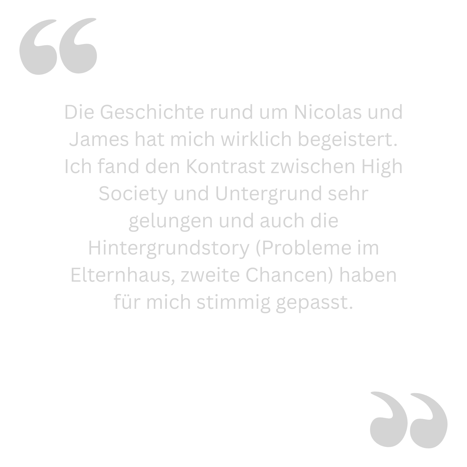Wer Romance liebt, ist hier genau richtig! Sehr authentisch & gut geschrieben. Bella ist sympathisch und zur Abwechslung eine sehr normale und bodenständige Protagonistin, man kann sie daher nur m(1)